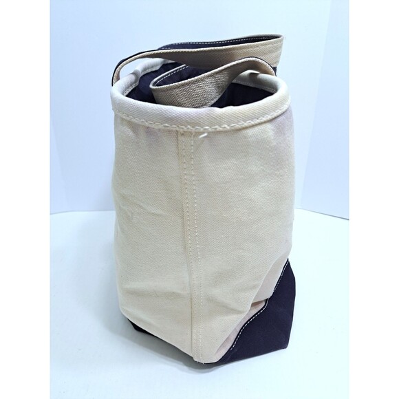Vintage Lands End Canvas Boat Tote Beach Travel Bag Blue Large Philadelphia - Picture 5 of 8